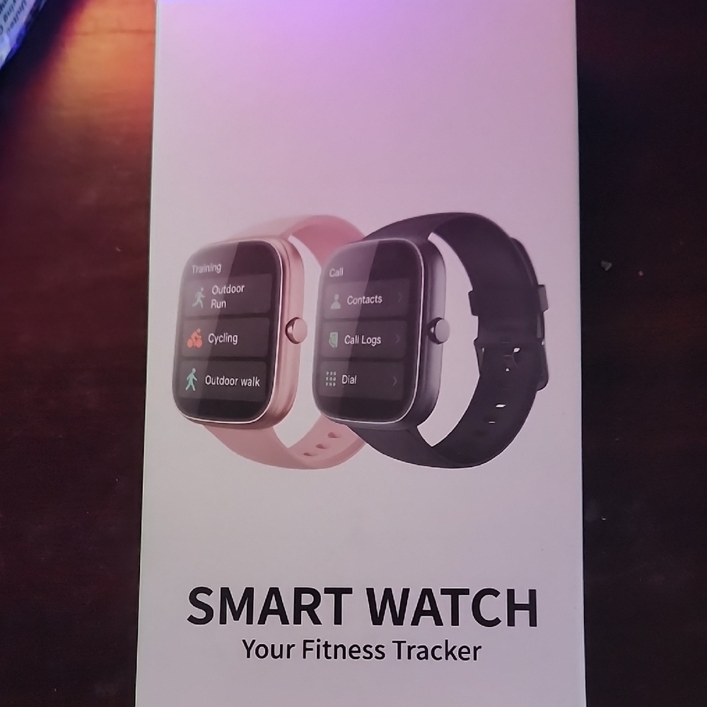 Smart Watch Fitness Tracker - Pink and Black